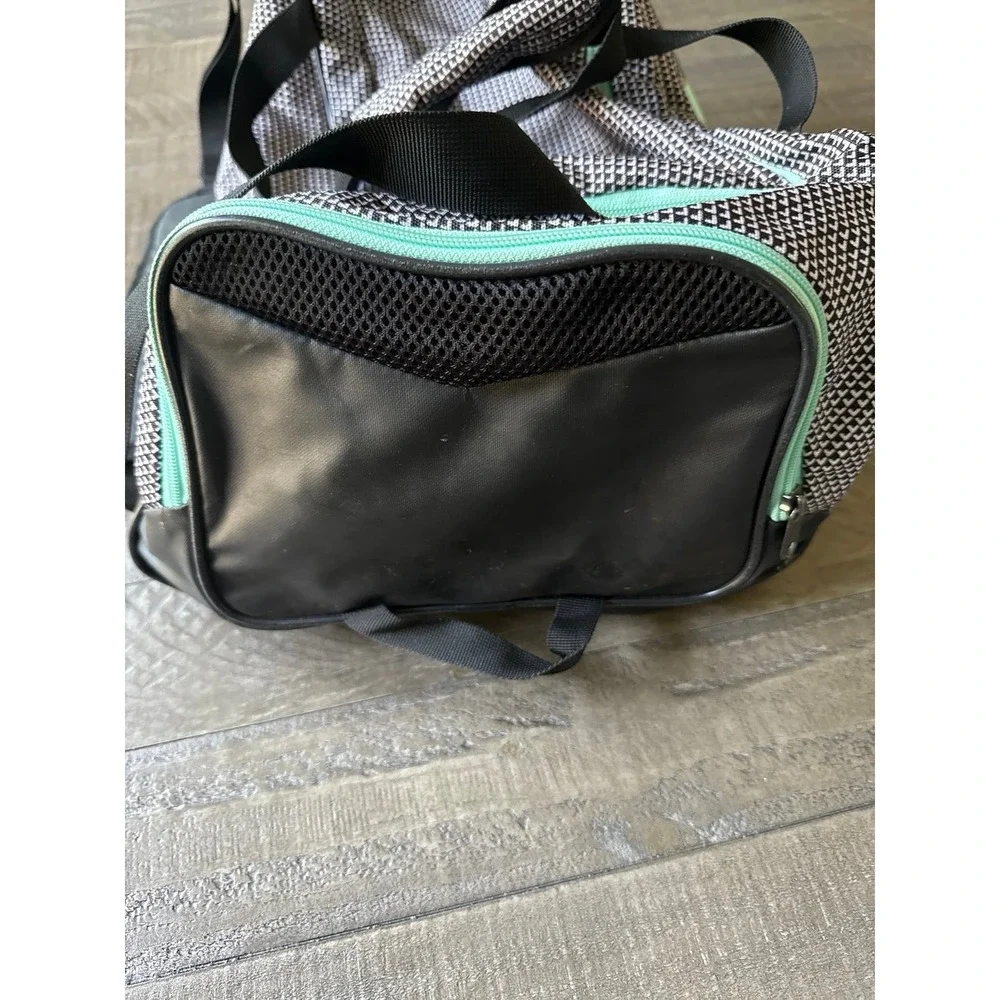 Under Armour Storm Black White Teal Duffle Gym Travel Bag Cross Shoulder Bag